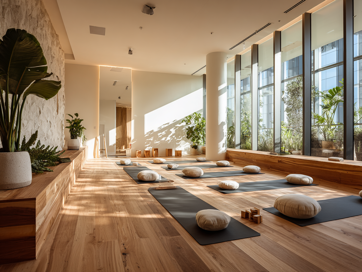 Йога-студія з природним освітленням